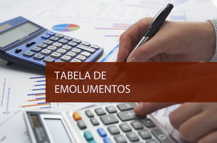 Tabela de emolumentos